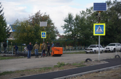 Обновили пешеходный переход у детского сада «Журавлик» в Куйбышеве