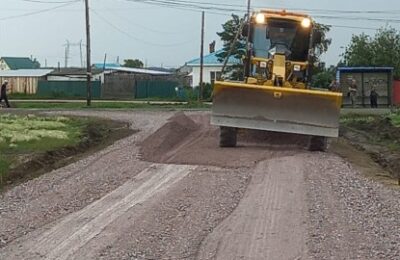 Завершился ремонт дороги в Ауле Омь Куйбышевского района
