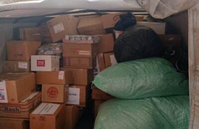 Более 160 коробок с гуманитарной помощью отправились из Куйбышева в зону СВО