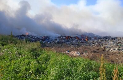 Полигон ТКО в Новосибирской области продолжает гореть