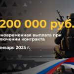 С 1 января 2025 года единовременная выплата при заключении контракта составляет 1 200 000 рублей