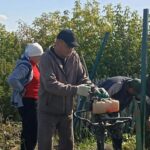 Новое ограждение возводят для Сада Победы в ауле Омь