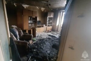 На пожаре в Куйбышеве пострадал мужчина