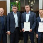 В Минспорте Новосибирской области принимали куйбышевцев после их победы на Кубке мира